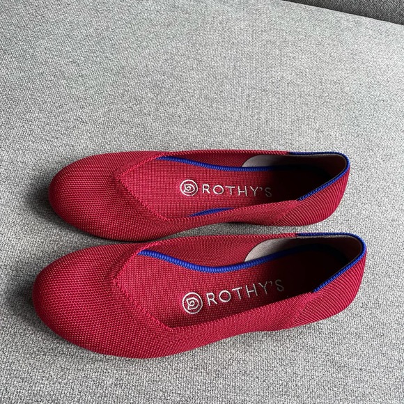 Rothy's The Flat in Red Cherry Round Toes Casual Flat Comfy Women's 5.5 - Picture 5 of 14